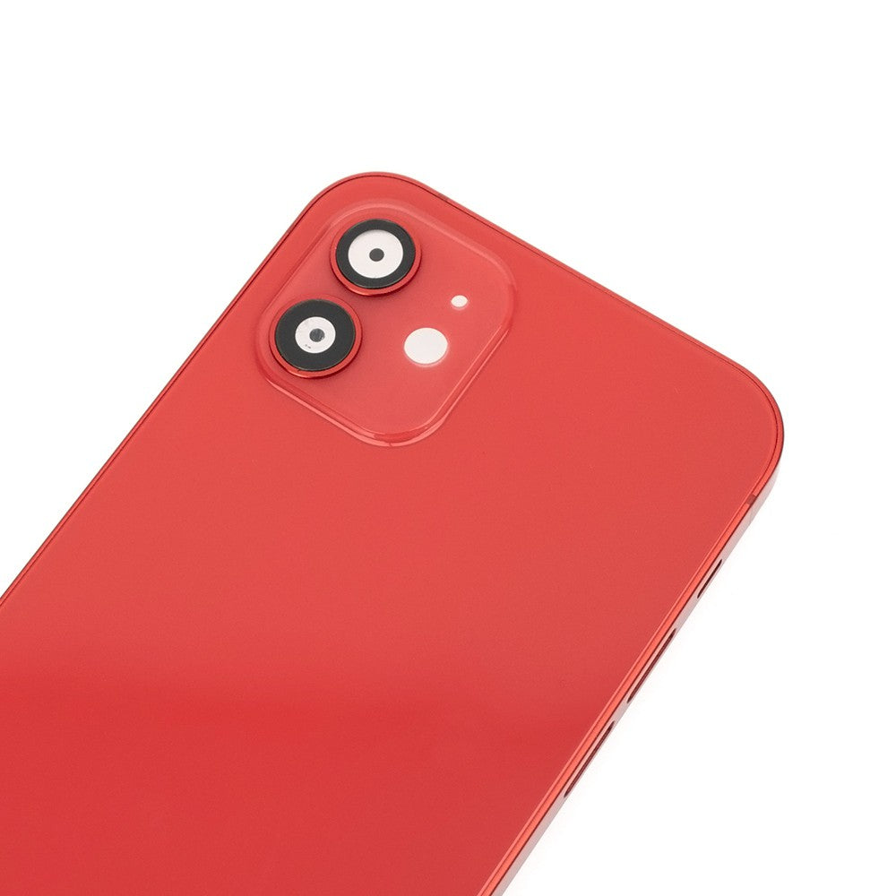 Rear Housing for iPhone 12 (NO LOGO)-Red Rear Housing for iPhone 12 (NO LOGO)-Red